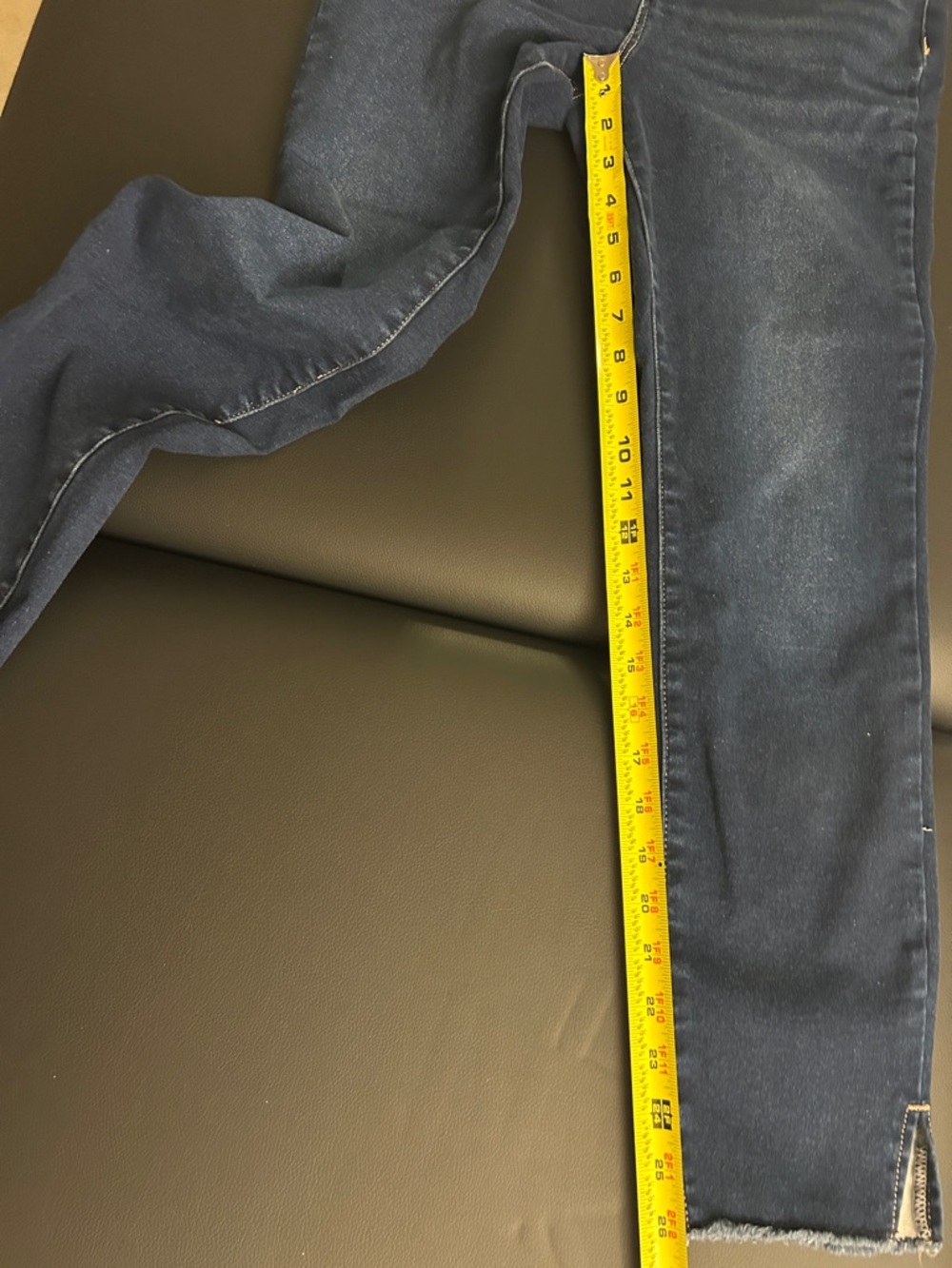 Nicole Miller Dark Indigo Stretch Denim Pants with Contrast Topstitching - Picture 6 of 7